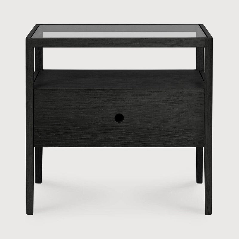 Ethnicraft Bedside Tables Ethnicraft Spindle Bedside Table- Oak Black (7547415560441)