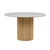 Globe West Dining Tables Globe West Benjamin Ripple Marble Dining Table - Marble/Oak (7586722644217)