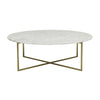 Globe West Coffee Tables Globe West Elle Luxe Marble Round Coffee Tables - White Marble/Brushed Gold (7591332937977)