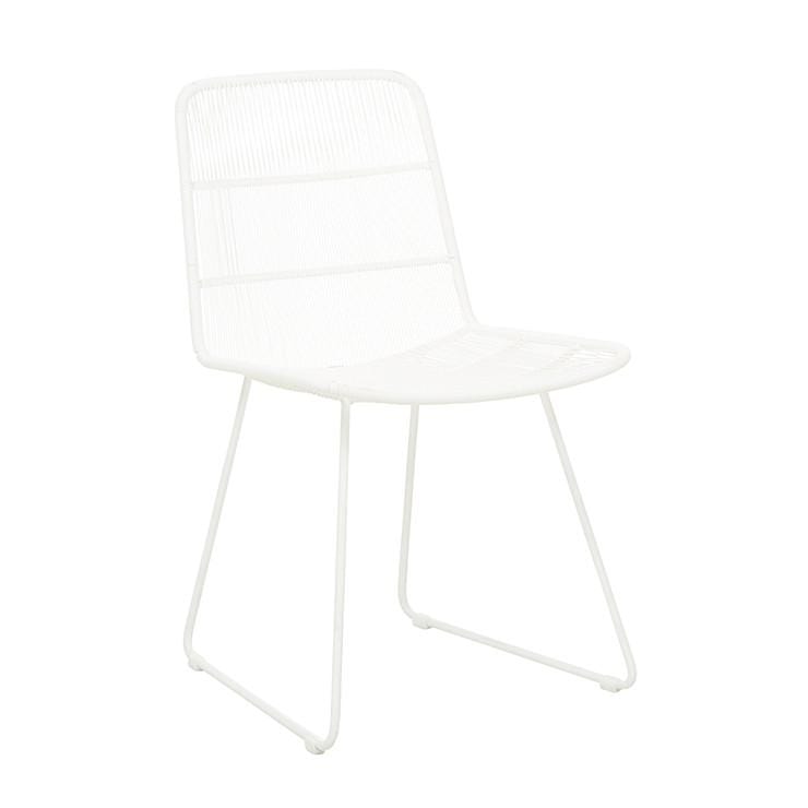 Globe West Dining Chairs Globe West Granada Sleigh Dining Chair - White (7586666021113)