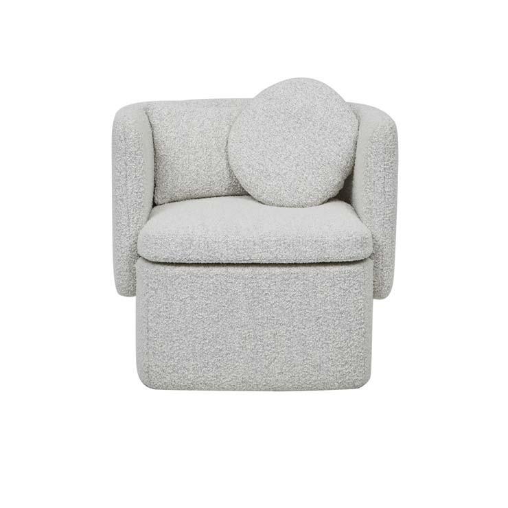 Globe West Occasional Chairs Globe West Hugo Bow Occasional Chair, Grey Speckle Boucle (7585492369657)