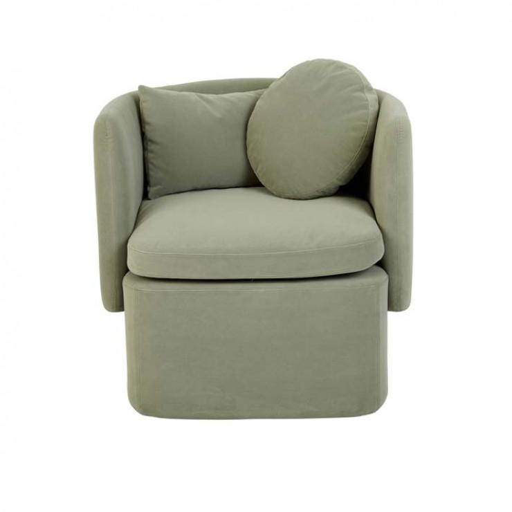 Globe West Occasional Chairs Globe West Hugo Bow Occasional Chair, Sage Velvet (7157114437820)