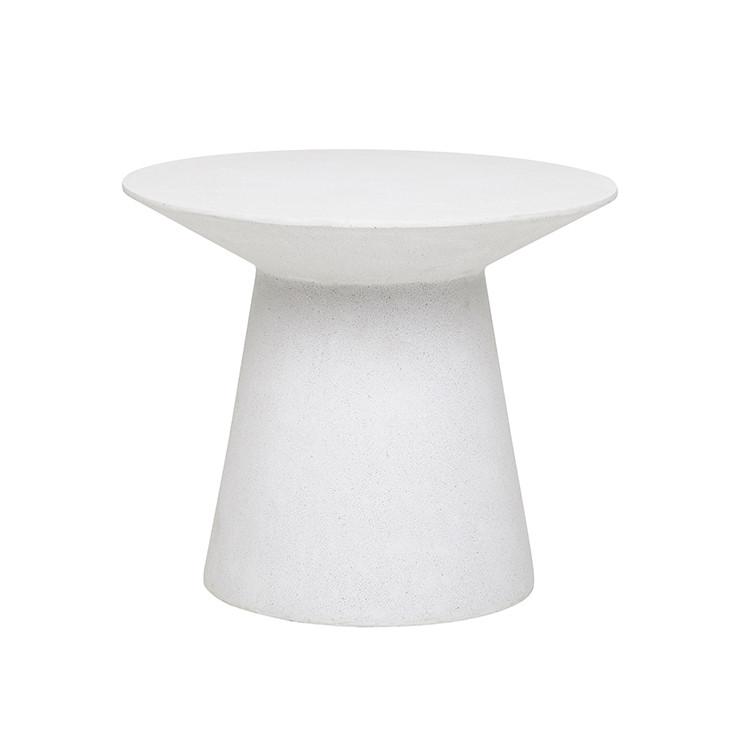 Globe West Side Tables Globe West Livorno Round Side Table (Indoor/Outdoor), White (454051987485)
