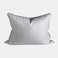 norsuHOME Cushions norsuHOME Cushion, Husk Ice with Charcoal Leather Piping (10423483971)