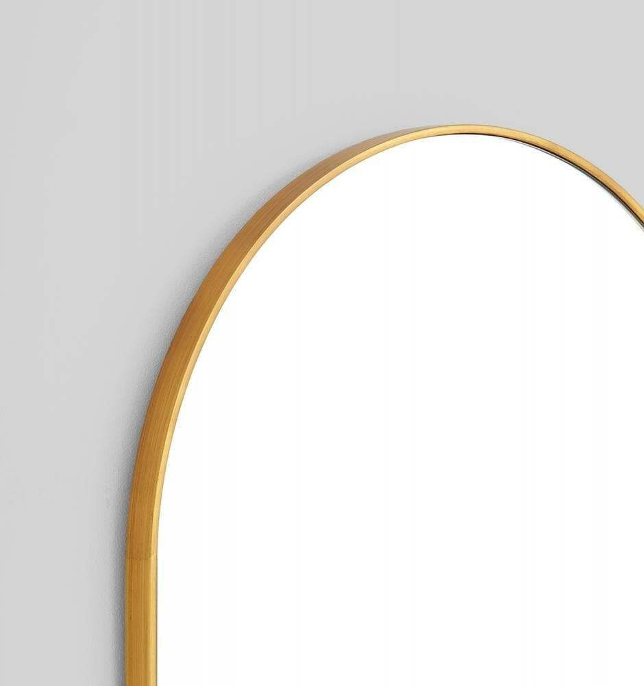 Middle of Nowhere Bjorn Arch Mirror 55cm x 85cm, Brass Norsu Interiors