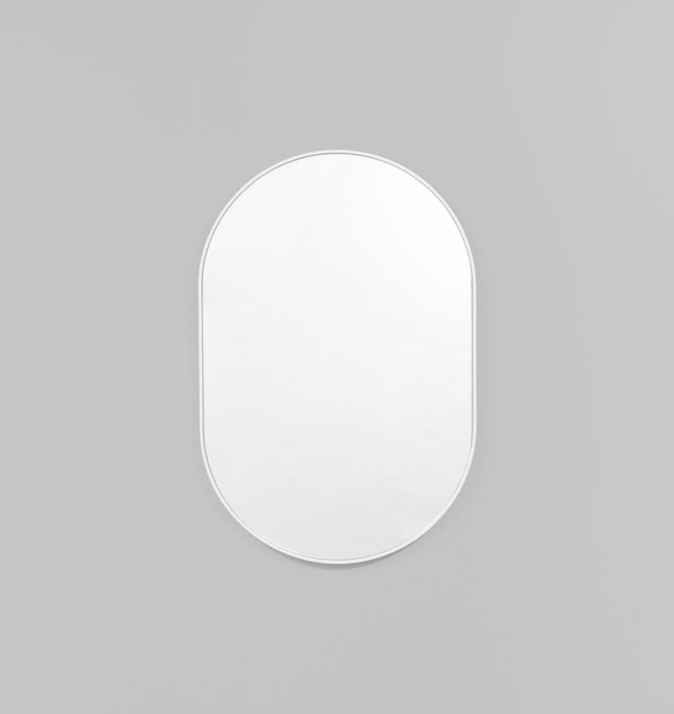 Middle of Nowhere Mirrors Bright White Middle of Nowhere Bjorn Oval Mirror - Bright White