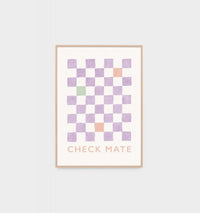 Middle of Nowhere Prints Middle of Nowhere 'Check Mate' Print, Lilac