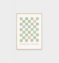 Middle of Nowhere Prints Middle of Nowhere 'Check Mate' Print, Pistachio (7118012514492)