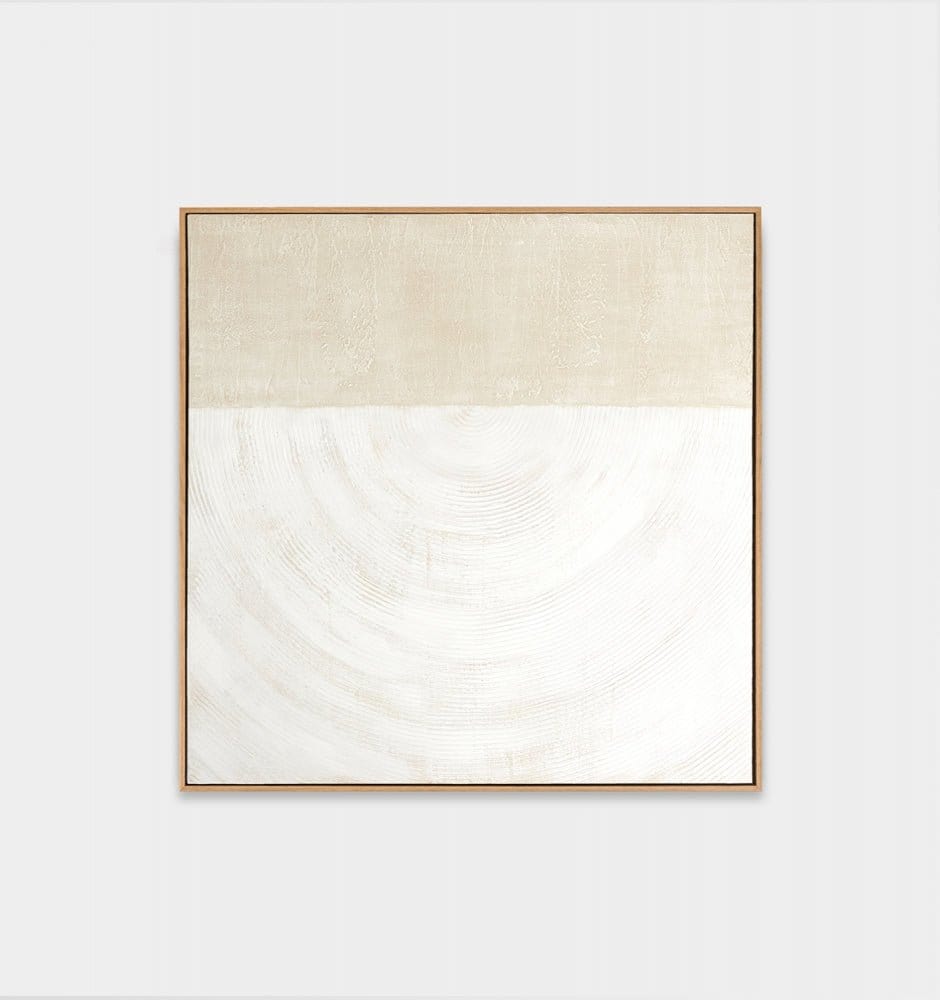 Middle of Nowhere Middle of Nowhere - Curve White 1 Framed Painting (7577445138681)