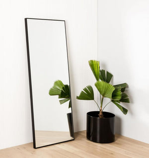 Middle of Nowhere Mirrors Middle of Nowhere Flynn Leaner Mirror, Black (3615757008980)