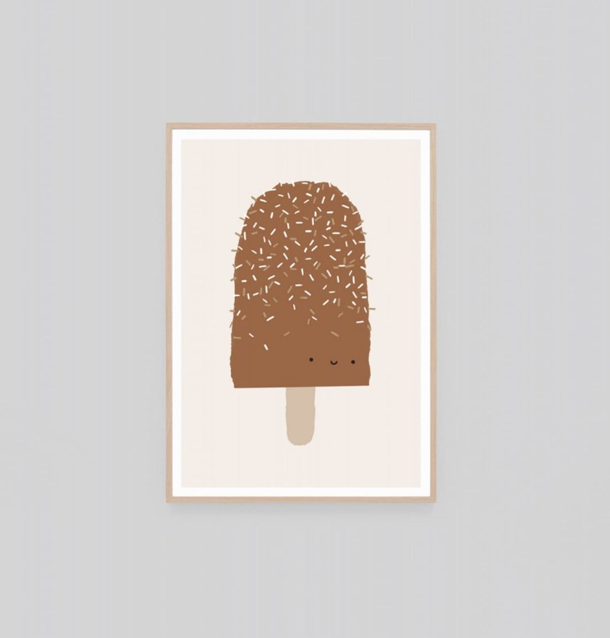 Middle of Nowhere Prints Middle of Nowhere Popsicle Pal Chocolate 1 Framed Print