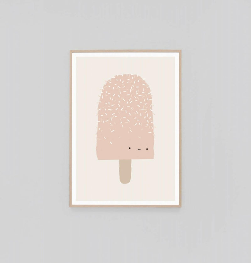 Middle of Nowhere Prints Middle of Nowhere Popsicle Pal Strawberry 1 Framed Print