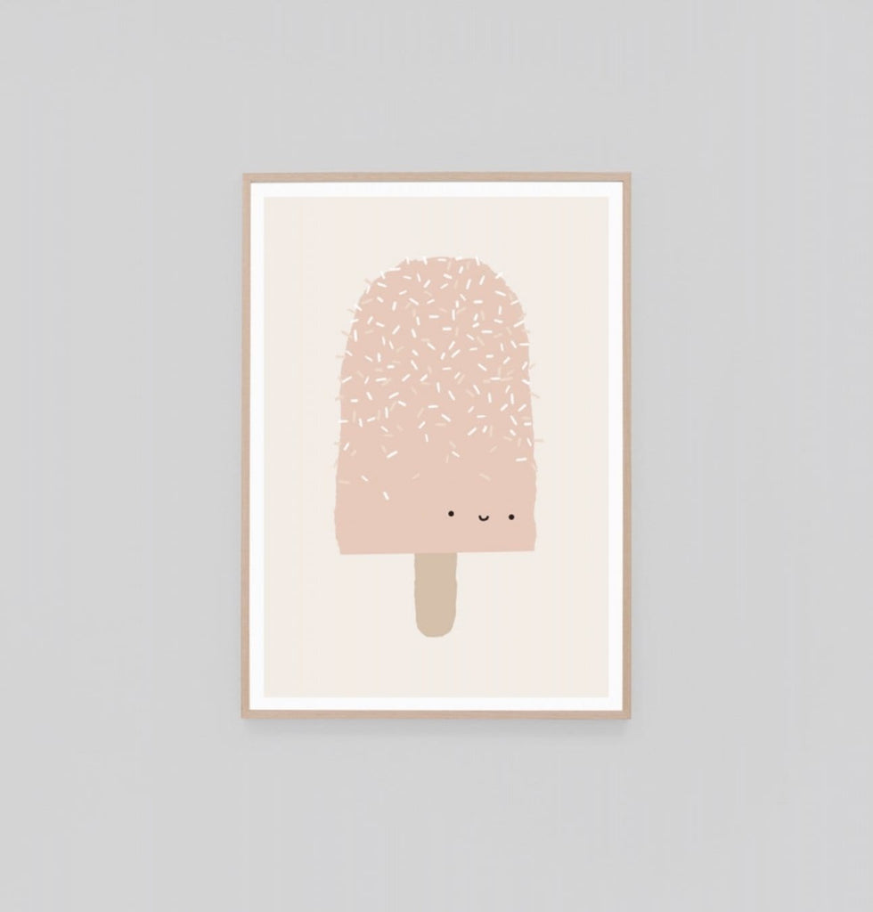Middle of Nowhere Prints Middle of Nowhere Popsicle Pal Strawberry 1 Framed Print
