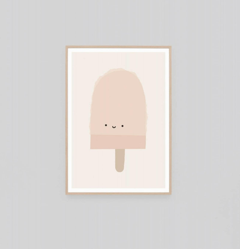 Middle of Nowhere Prints Middle of Nowhere Popsicle Pal Strawberry 2 Framed Print