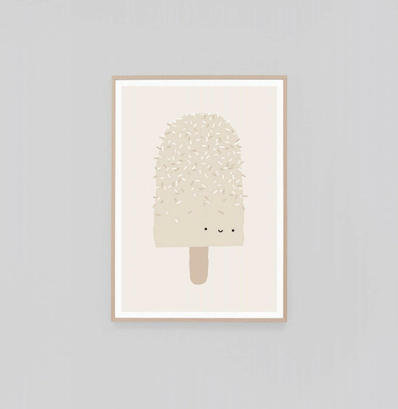 Middle of Nowhere Prints Middle of Nowhere Popsicle Pal Vanilla 1 Framed Print