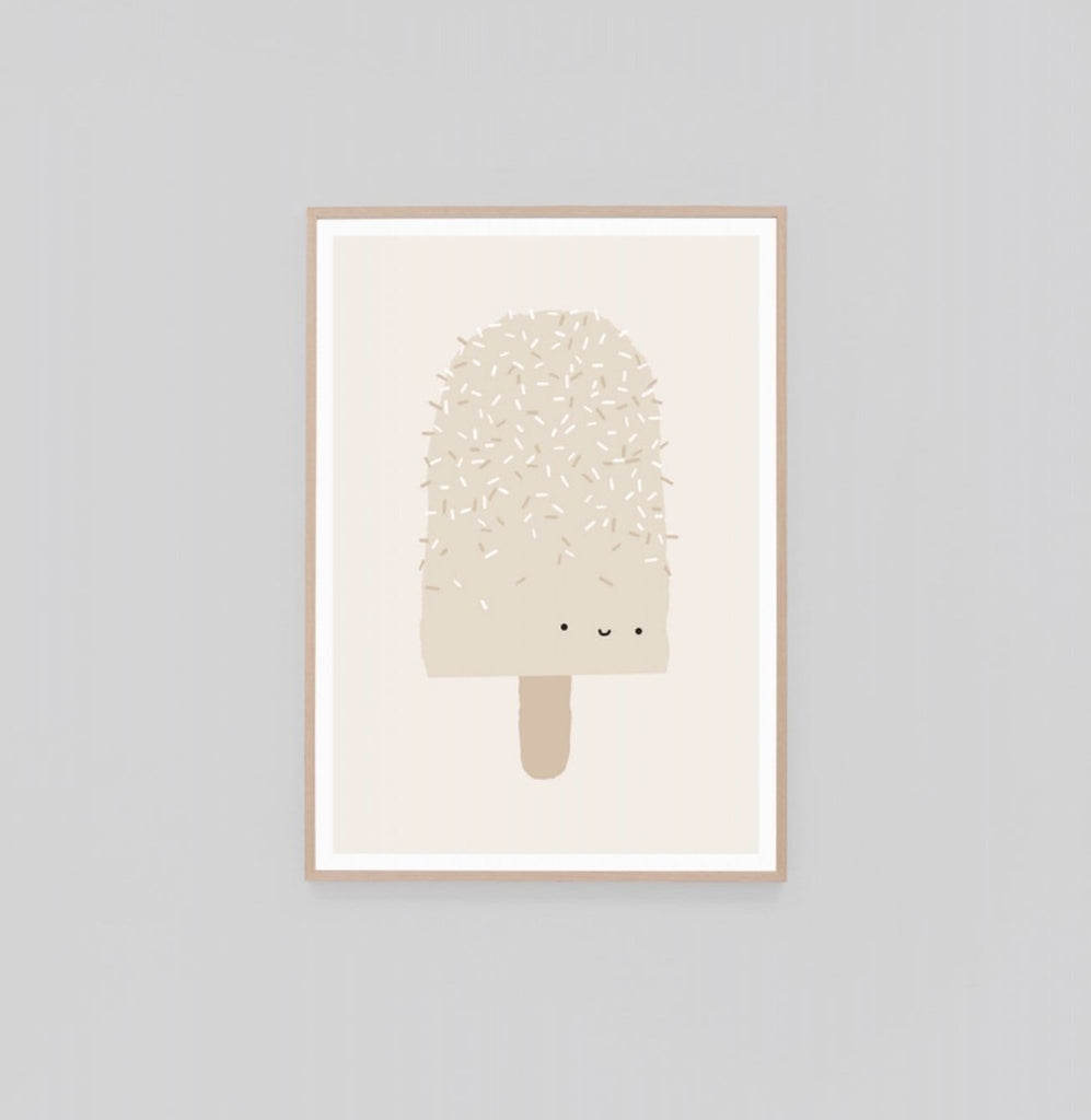 Middle of Nowhere Prints Middle of Nowhere Popsicle Pal Vanilla 1 Framed Print