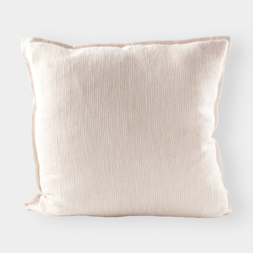 Eadie Lifestyle Cushions Eadie Lifestyle Myra Linen Cushion - Musk/White, Various Sizes (7843780296953)
