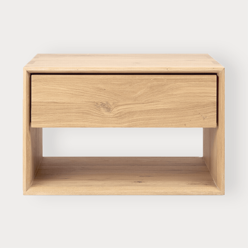 Ethnicraft Bedside Tables Ethnicraft Nordic II Bedside Table - 1 Drawer (5769561091)