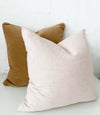 norsuHOME Cushions norsuHOME Cushion, Caramel Velvet with Blush Leather Piping (764509618267)