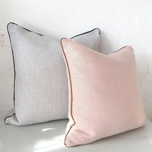 norsuHOME Cushions norsuHOME Cushion, Haven Shell with Blush Leather Piping (10469530243)