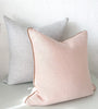 norsuHOME Cushions norsuHOME Cushion, Haven Shell with Blush Leather Piping (10469530243)