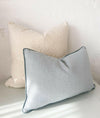 norsuHOME Cushions norsuHOME Cushion, Lexus Duck Egg with Blue Leather Piping (4753704681556)