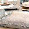 norsu interiors Cushions norsuHOME Floor Cushion  - Lexus Haze & Parissi Fog with Charcoal Leather Piping (7127331406012)