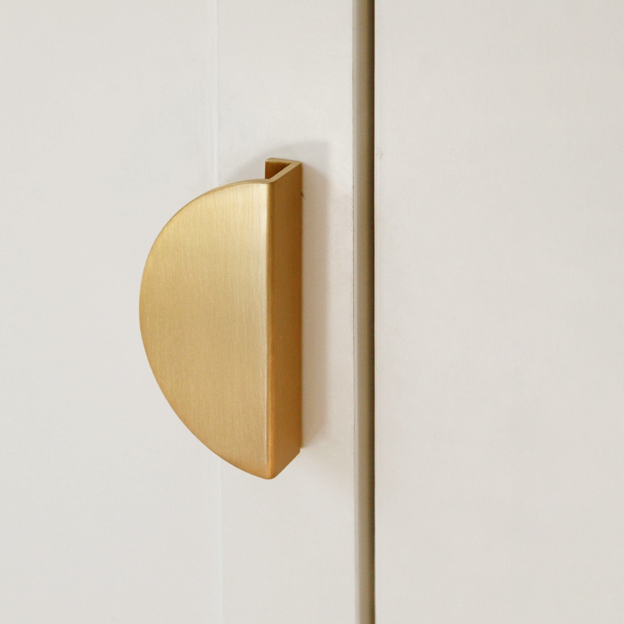 Brass Half Moon Handles, Free Delivery