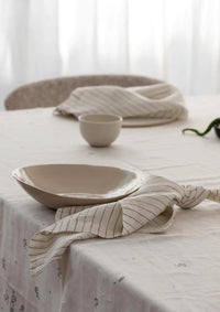 Flou. Design Flou. Design 100% Linen Napkins - Striped Olive (Set of four) (7683118301433)