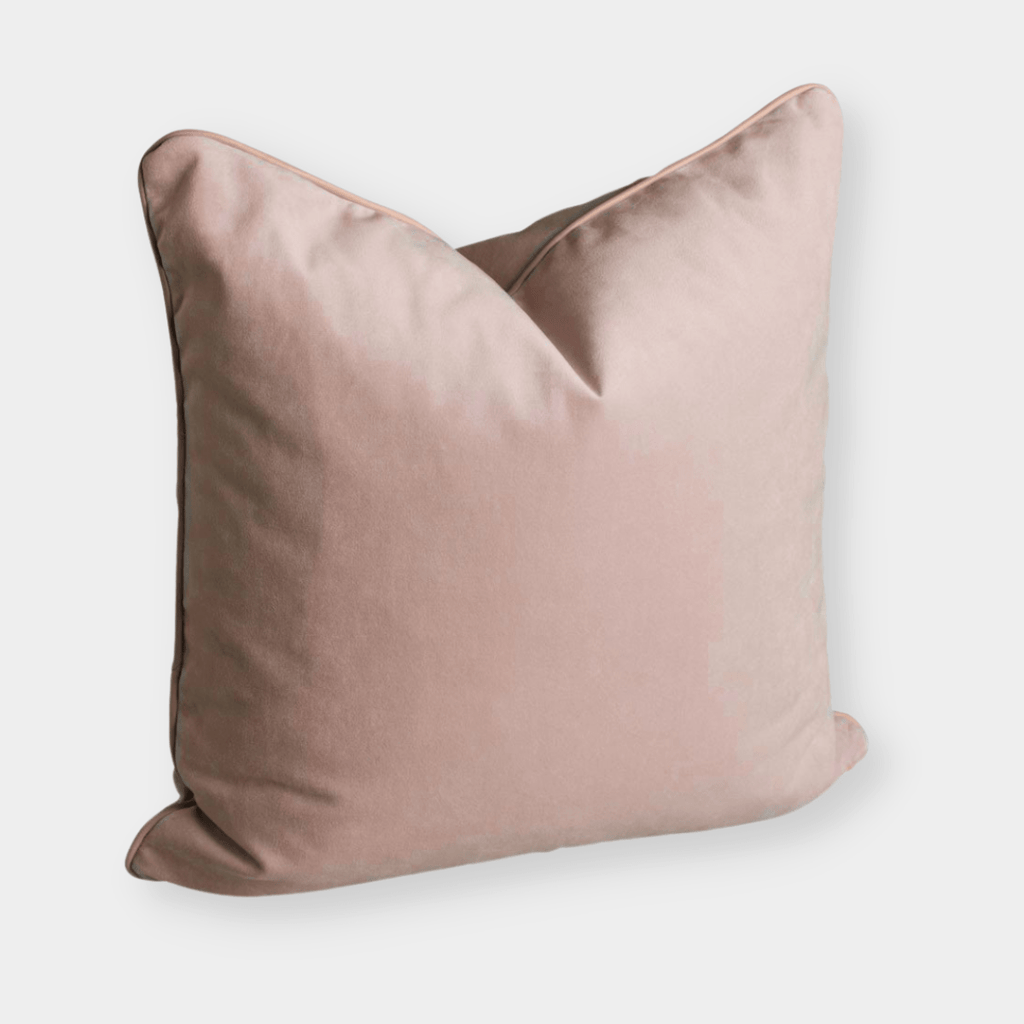 norsu interiors Cushions norsuHOME Cushion, Petal Velvet with Blush Leather Piping (4753605754964)