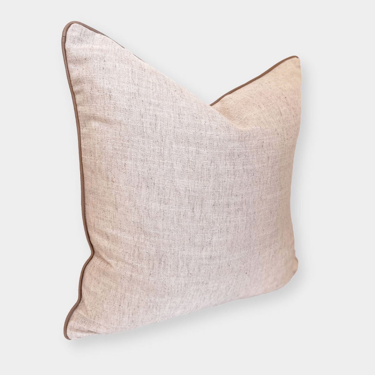 norsuHOME Cushions norsuHOME Cushion, Lexus Rosewater with Blush Leather Piping (4753705467988)