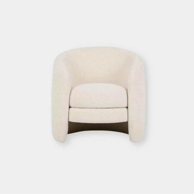 Globe West Occasional Chairs Globe West Kennedy Tenner Occasional Chair, Beige Boucle