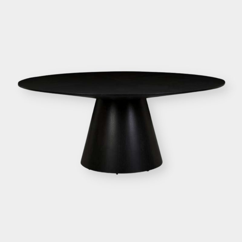 Globe West Dining Tables Globe West Classique Round Dining Table, Matte Dark Oak (7903623479545)